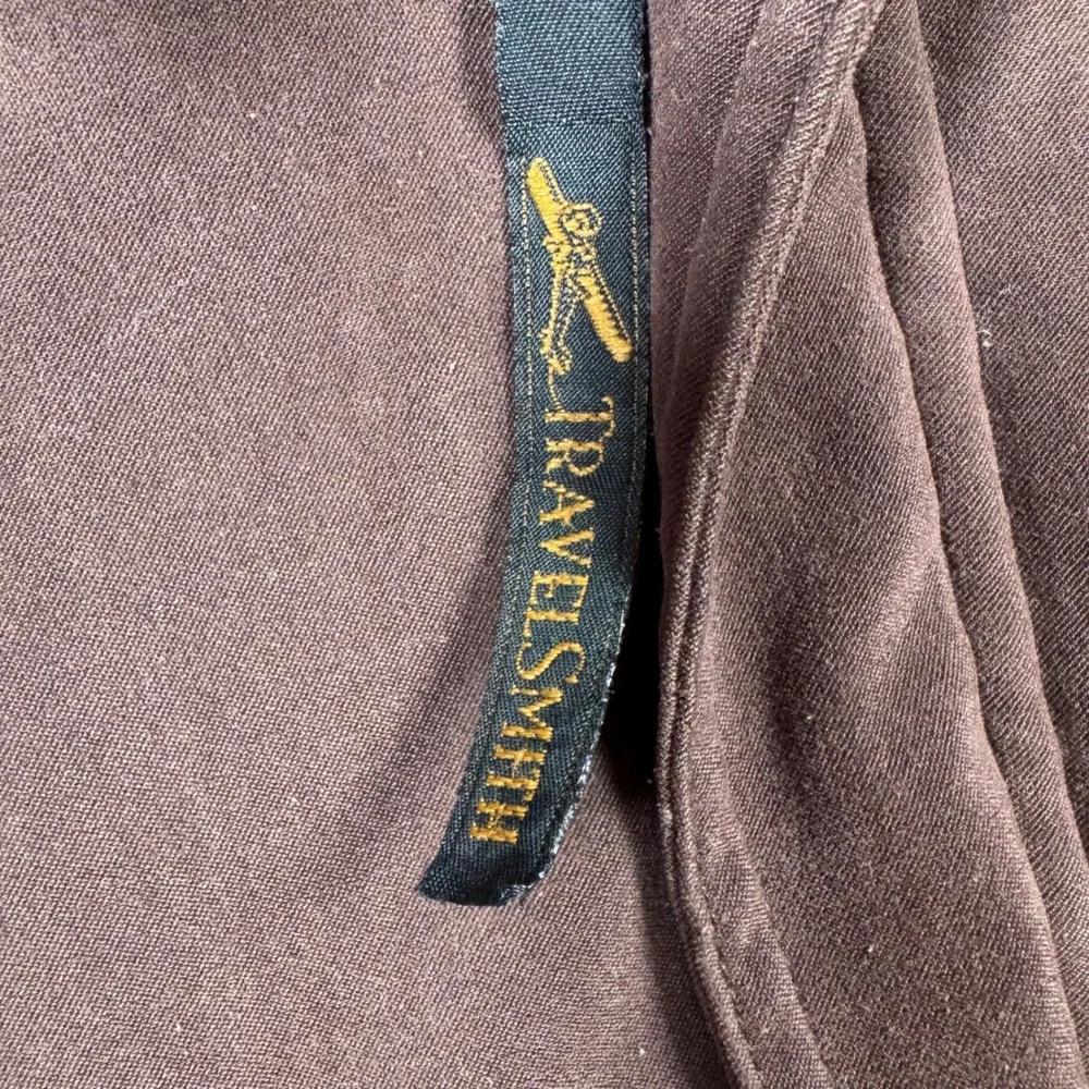 TravelSmith Bomber Jacket Mens XXL Brown Good Faux Suede Zip Up USA Made